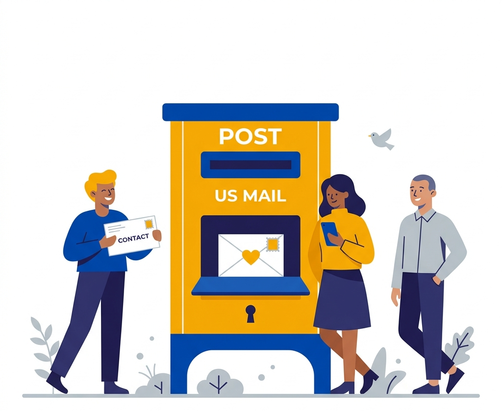 Contact Us Mailbox Illustration